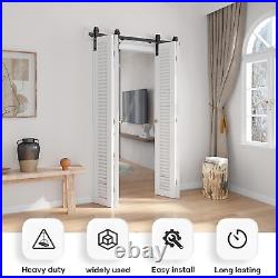 Sliding Door Track Barn Door Hardware Set Kit Bi-Fold Door Track Hardware 64