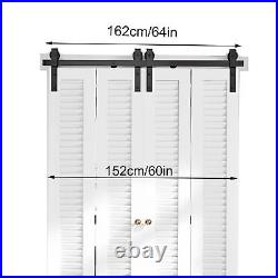 Sliding Door Track Barn Door Hardware Set Kit Bi-Fold Door Track Hardware 64