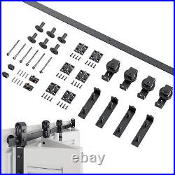 Sliding Door Track Barn Door Hardware Set Kit Bi-Fold Door Track Hardware 76in