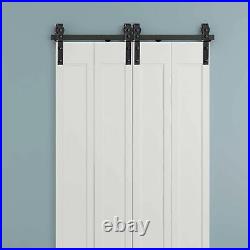 Sliding Door Track Barn Door Hardware Set Kit Bi-Fold Door Track Hardware 76in