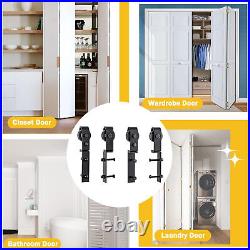 Sliding Door Track Barn Door Hardware Set Kit Bi-Fold Door Track Hardware 76in