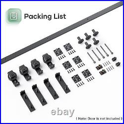 Sliding Door Track Barn Door Hardware Set Kit for Folding Double Door, 52inch