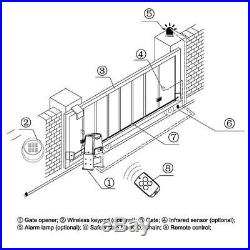 Sliding Gate Opener Automatic Driveway Security Door Operator Hardware Kit