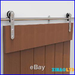 Stainless Steel Sliding Barn Door Hardware Closet System Kit For Wood/Glass Door