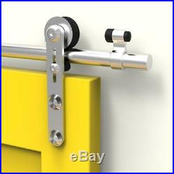 Stainless Steel Sliding Barn Door Hardware Closet Track Kit for Wood/Glass Door