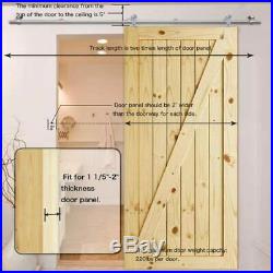 Stainless Steel Sliding Barn Door kit Track Hardware Set for Wood or glass door