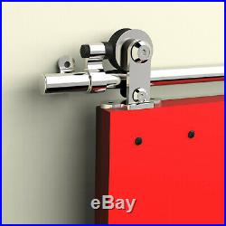 Stainless Steel Sliding Barn Door kit Track Hardware Set for Wood or glass door