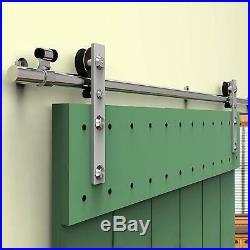 Stainless Steel Sliding Barn Wood Door Hardware Track Kit for Wood/Glass Door J
