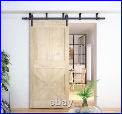 Straight Roller Barn Wood Closet Interior Door Sliding Hardware 6.6ft Track Kit