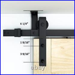 Straight Roller Barn Wood Closet Interior Door Sliding Hardware 6.6ft Track Kit