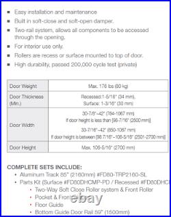 Sugatsune Fd80dhcmp-pd Sliding Pocket Door System (surface Mount)