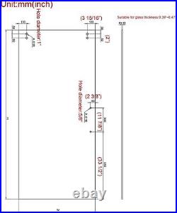 Two Sides Soft Close Mechanism Glass Sliding Door Track Kit with One Side Handle