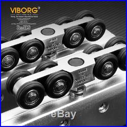 VIBORG Sliding Frameless Galss Door Hardware Wheels Roller with 1.5-meter track