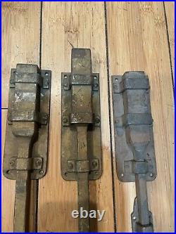 Vintage Door latch Lock Sliding Bolt Lot of 3