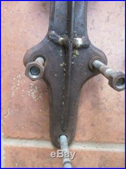 Vintage Pair, SLIDING BARN DOOR HARDWARE, 2 Iron ROLLERS & HINGES, 4 Diam