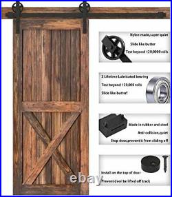 WINSOON 150cm Sliding Door Track Barn Door Sliding Kit Sliding Wood Door Hardwar
