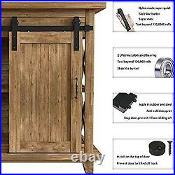 WINSOON 183cm Super Mini Sliding Barn Door Hardware Kit for Cabinet TV Stand