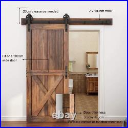 WINSOON 200cm Sliding Door Track Barn Sliding Wood Door Hardware Closet Kit for